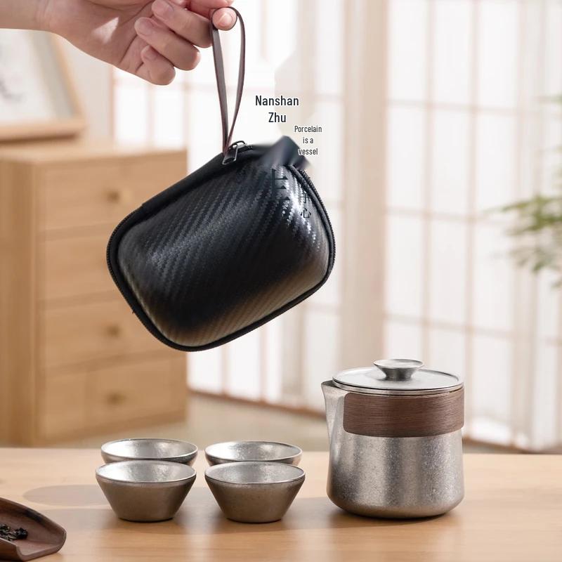 Portable Titanium Travel Tea Set