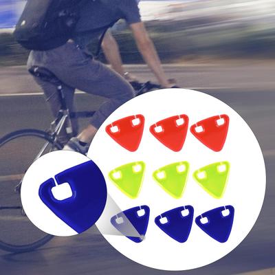 9x Bright Cycling Reflector, Bicycle Warning Triangle Reflective, Rear Sign for Commuting