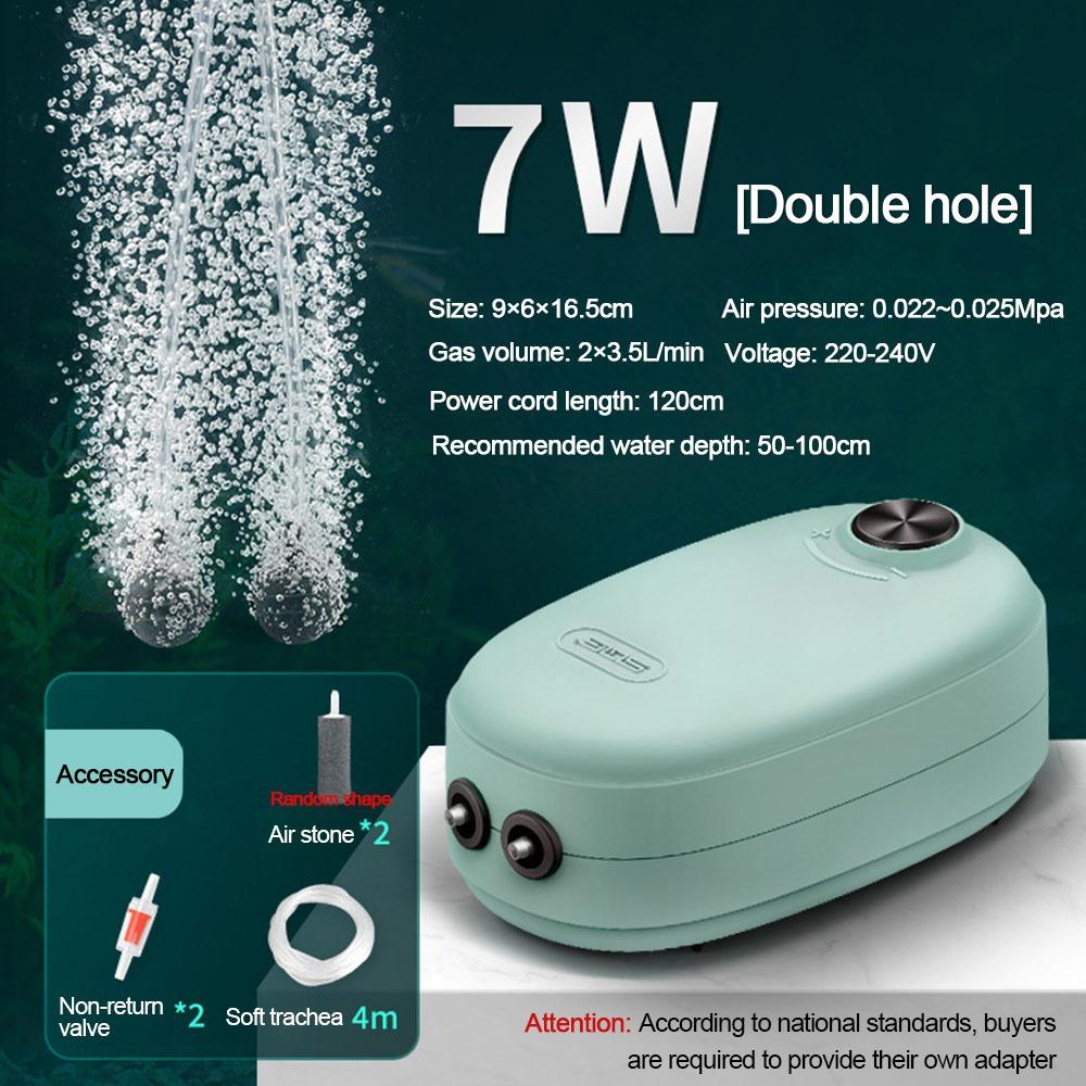 

Fish Tank Aerator Oxygen Pump Plug Type Fish Tank Aerator Portable Aquarium Pump for Night Fishing 7W