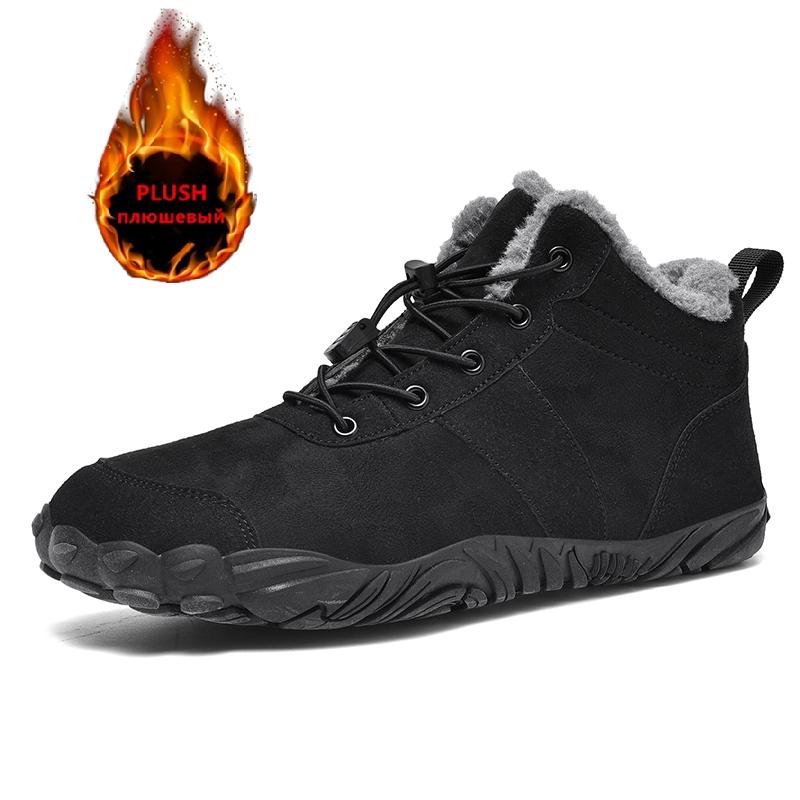 Warme Plüsch Paar Schneestiefel Winter Herren Stiefeletten Outdoor Rutschfest Herren Arbeitsstiefel Mode Winter Sneaker Große Größe 36-48