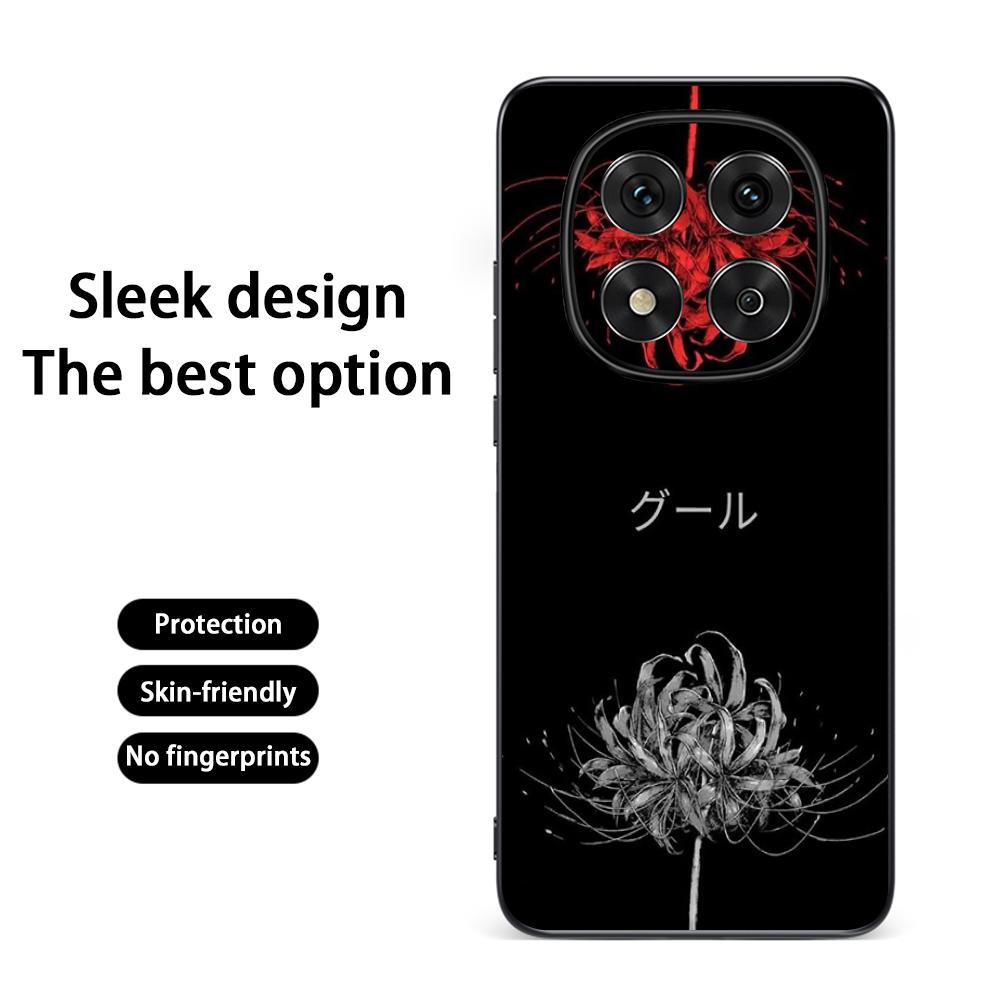 Art Red spider lilys japan design Phone Case For Redmi Note 14 13 12 11 Pro Plus S 5G 14C A3 Soft Black Phone Cover