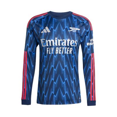 Maglia Away a Maniche Lunghe Arsenal SS25 Moda Confortevole Versione da Tifoso Asciugatura Rapida Maglia da Calcio Maglia da Uomo JI9525