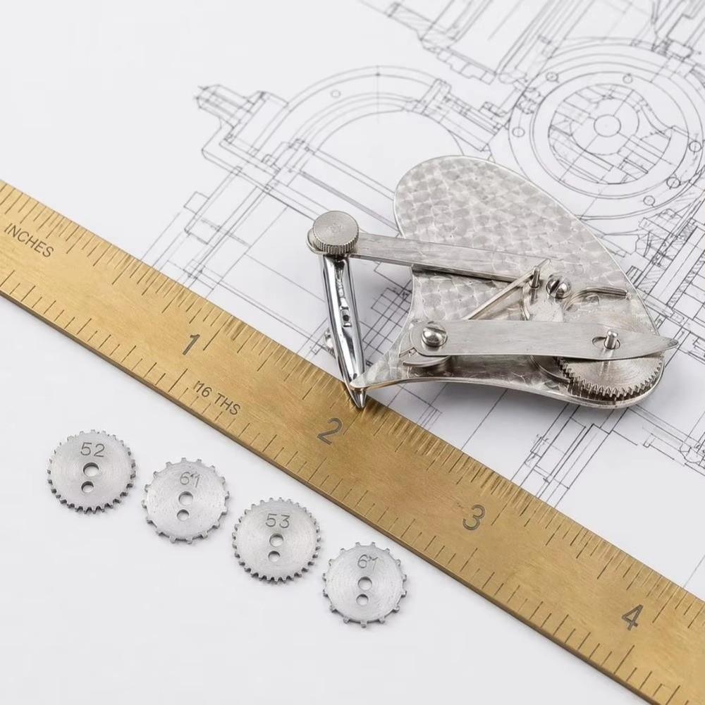 Dual Mode Mechanical Gear Train Ruling Pen Hand-hammered Texture Dashed Lines Pen for Architects