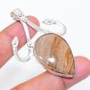 Natural Picture Jasper Gemstone 925 Sterling Silver Jewelry Pendant 2.29" ZS-220