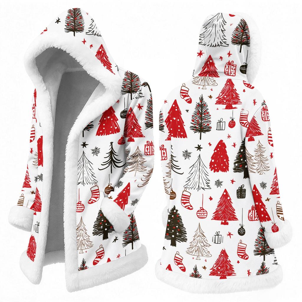 Men's Casual Christmas Print Jacket Holiday Outerwear