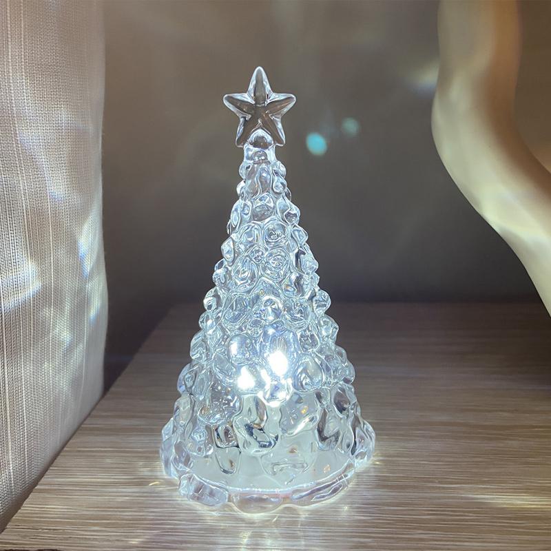 1pc Christmas Navidad Decoration LED Light Desktop Ornament Tree Shape 2026