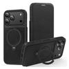 KEYSION Leather Flip Wallet Case for iPhone 15 16 17 Pro Max Air 16Plus 16e Cards Slots Magnetic 360 Ring Stand Phone Back Cover