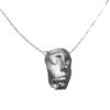 Retro Mask Pendant Necklace Artistic Tear Flower Motifs Comfortable Lightweight Alloy Jewelry For Special Occasions