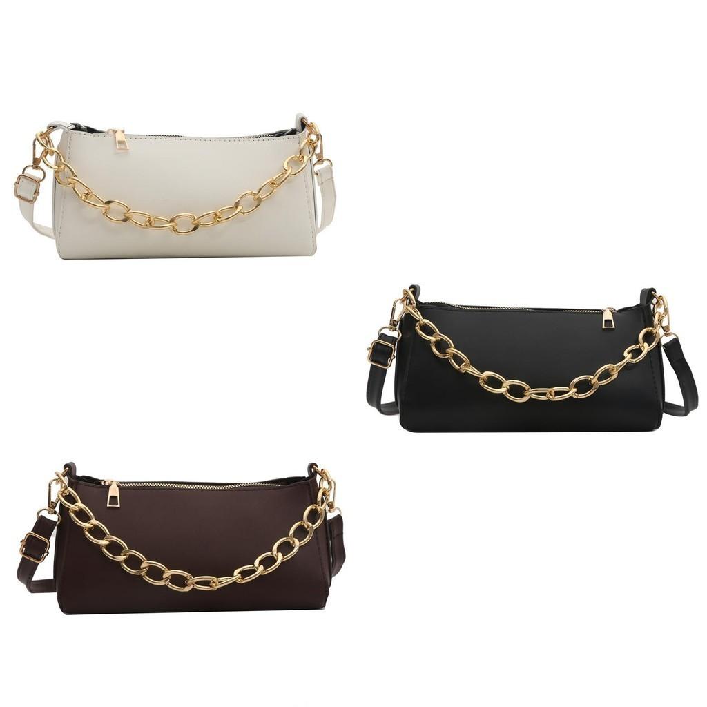 Urban Minimalist Style Pure Color Chain Small Square Shoulder Bag