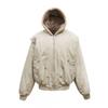 K21 Mens Vintage Winter Thick Parka Metal Buckle Hooded Cotton Coat Streetwear