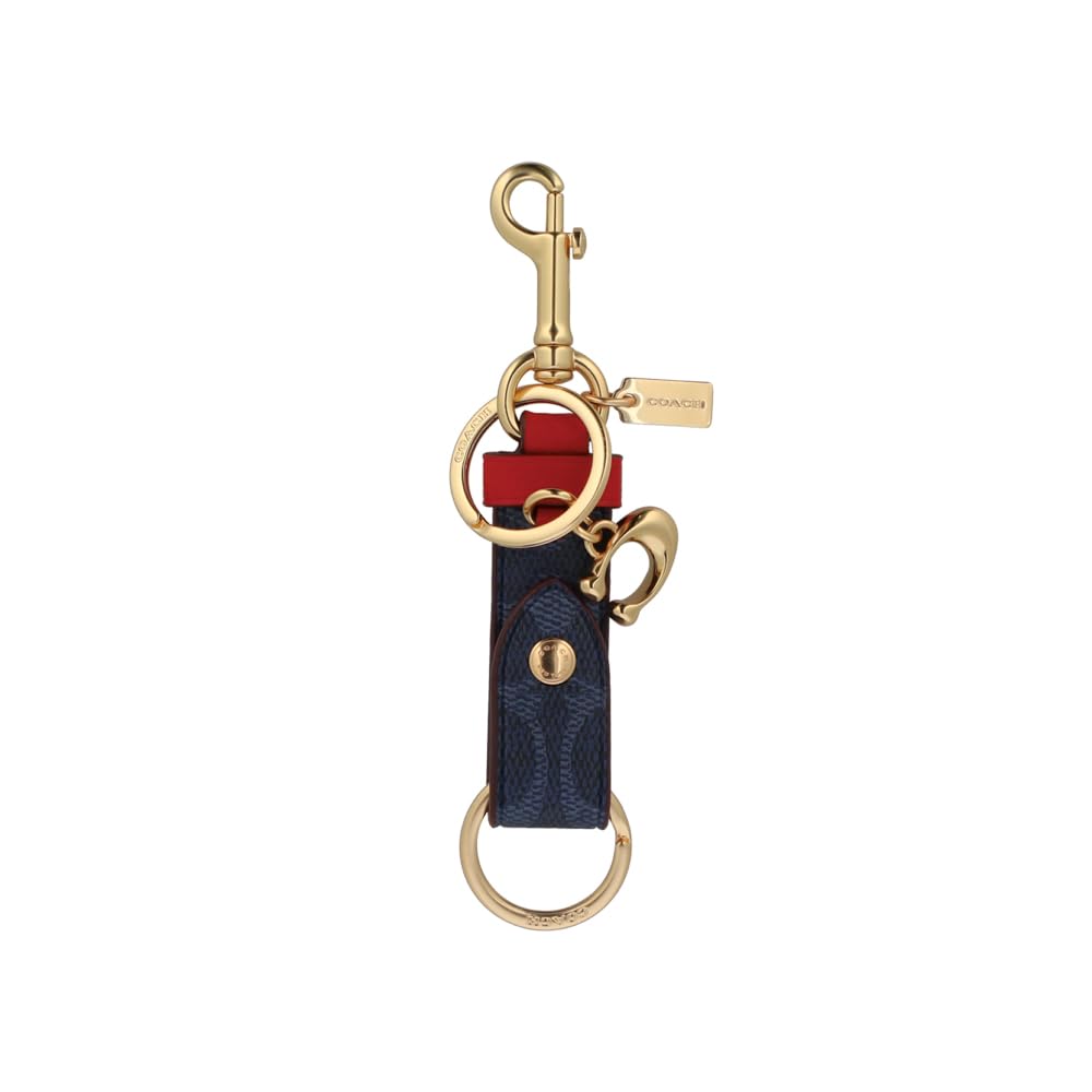 Coach Trigger Snap Bag Charm CBM47 IMY3L Red IM/Denim/Bold [Used]