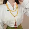 New Chinese-style Long Beaded Necklace, Guochao Retro One, Wear More Sweater Chains, Niche Ethnic Style, New Necklace Women