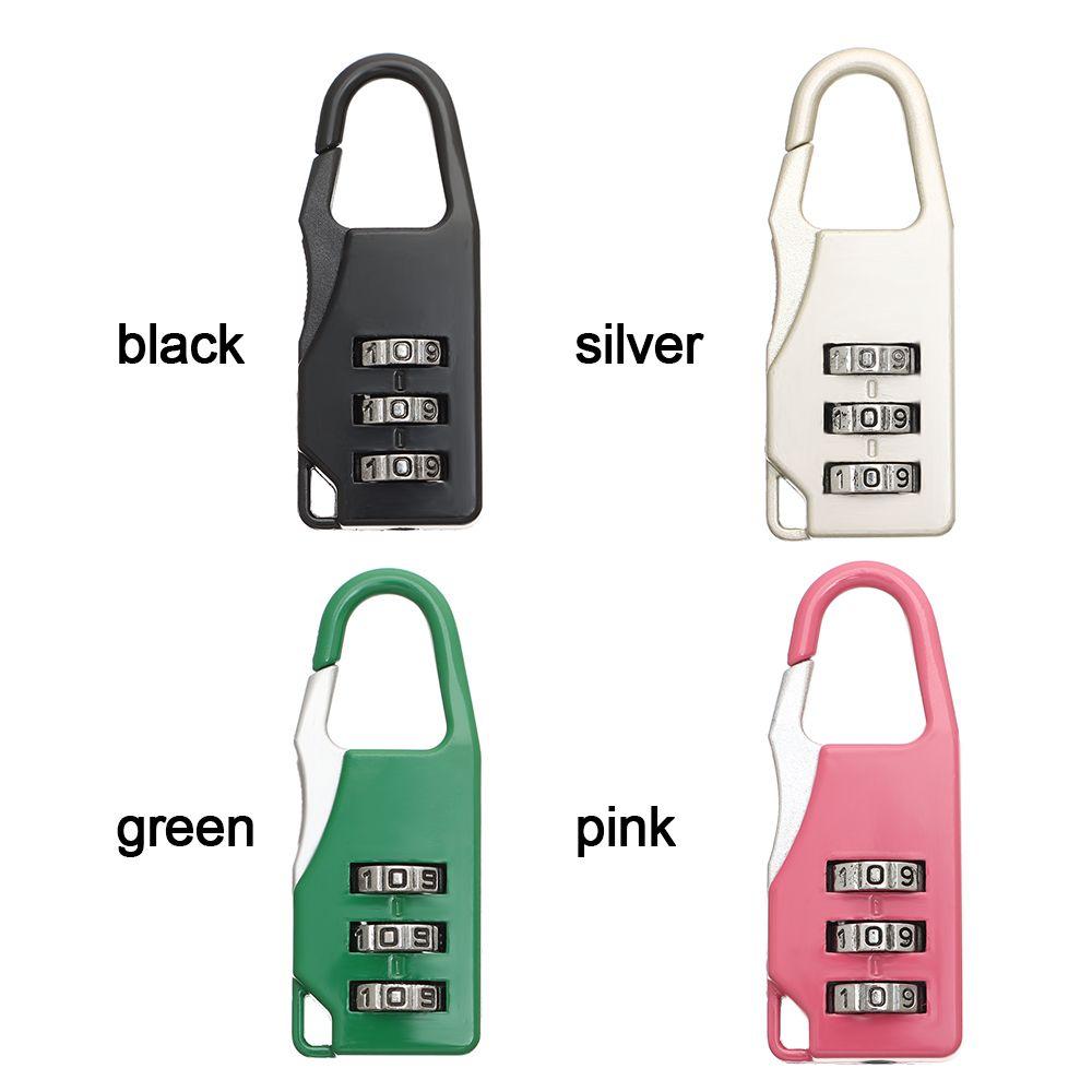 Code Baggage Lock of Gym Bags Padlock Password Locks 3 Digit Combination Lock Zipper Padlock