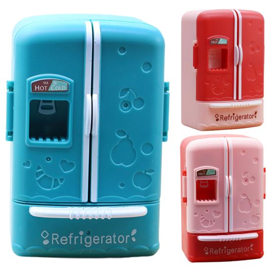 Mini Fridge Toy Cute Realistic Small Simulated Nice-looking Decorative Openable 1/12 Dollhouse Kitchen Furniture Food Toy for Micro Landscape