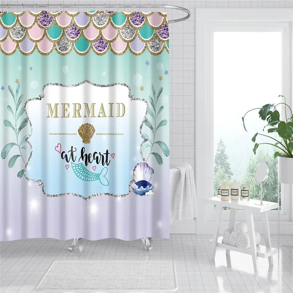 Universe Starry Sky Shower Curtain Bathroom Decor Bath Curtains Waterproof Polyester Christmas Snowflake Bathroom Curtains