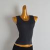 Summer New Pure Color Qu Zhu Blended Knitting Camisole Women's Silm Slim Looking Sleeveless T-shirt Easiest for Match Tops