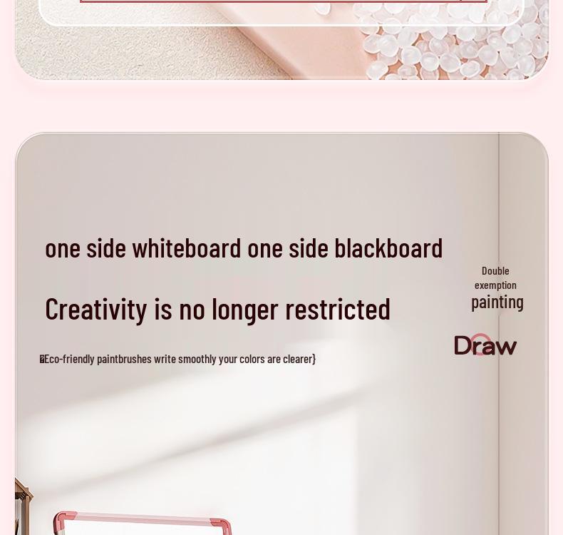 Double-Sided Magnetic Easel: Children's Erasable Drawing & Teaching Board