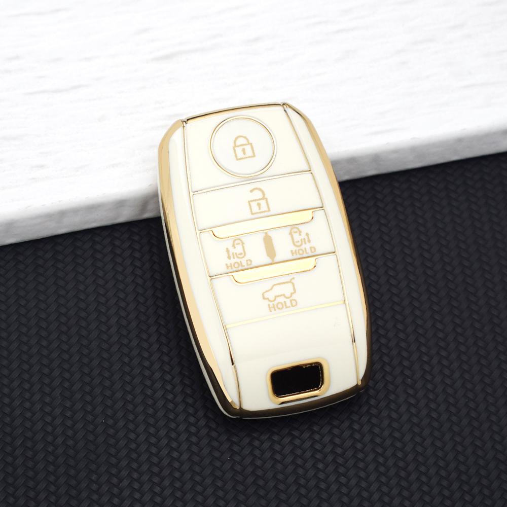 Anti-Scratch Car Key Fob Cover for Kia Sorento Sedona Sportage Grand Carnival K5 KX3 K4 Protective 5 Buttons TPU Key Case Bag