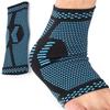 Ankle Brace Nylon Stretch Knit Lightweight Breathable Blue Ankle Bandage Wrap for Men Women Sports Foot  
