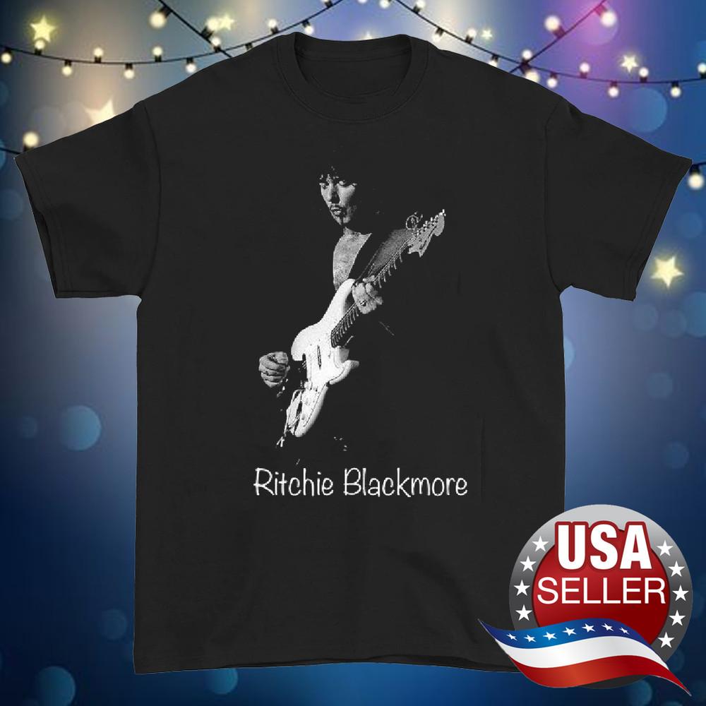 Ritchie Blackmore Deep Purple Rainbow T-shirt Black Short Sleeve S-5Xl Unisex T-Shirt XXL