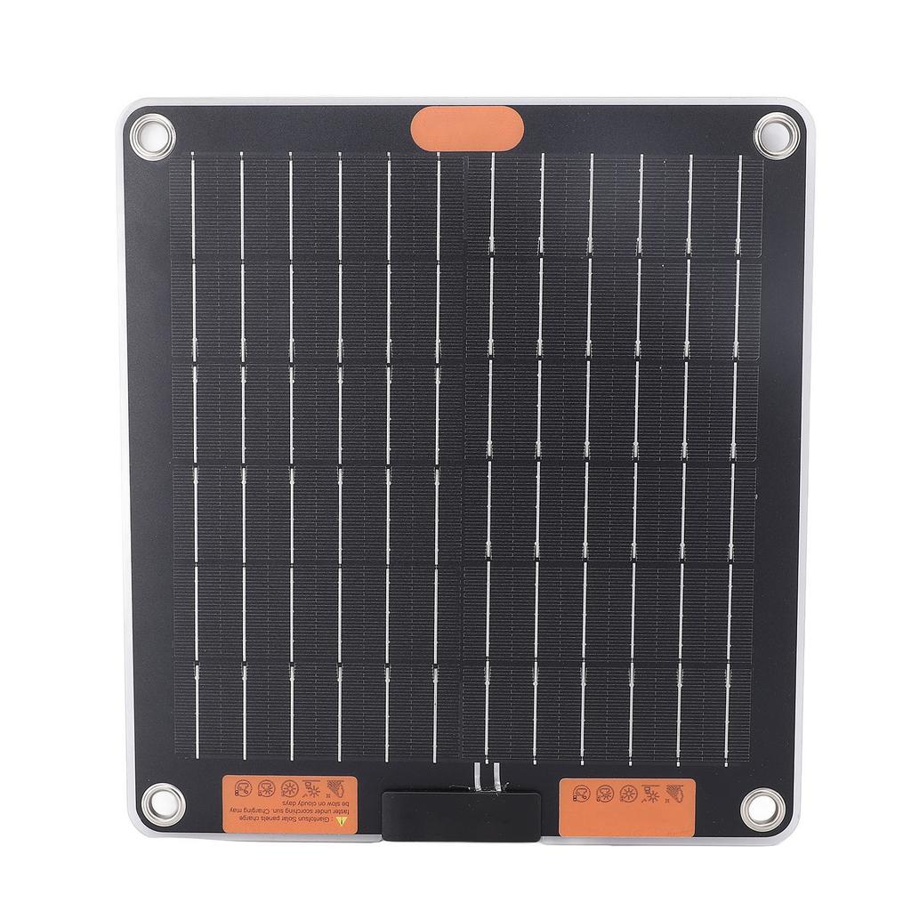10W Solar Panel Dual TYPE C Ports 5V2A Output Monocrystalline USB Solar Panel Charger with Suction