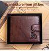 RFID Genuine Leather Men Wallet Large Capacity Card Holder Coin Purse