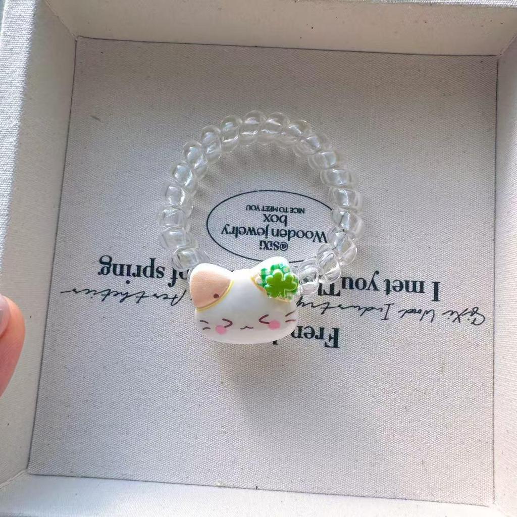 Four-Leaf Clover Cat Elastic Hair Tie Headband