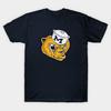 Men Black Print T-shirt Vintage Wolverine Mascot Head No-Cut Transfer Paper Print Cotton Tshirt