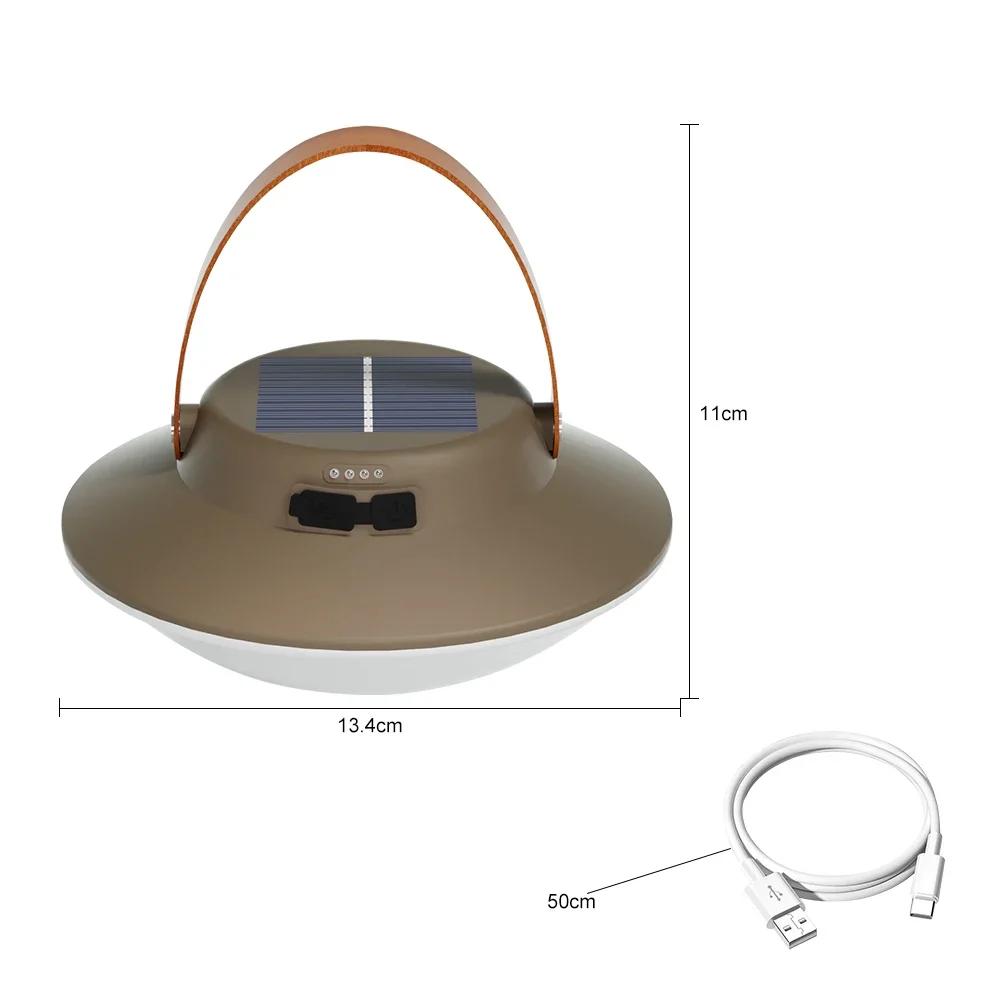 Powerful Solar LED Camping Lamp Waterproof Portable Lanterns Solar Charging Emergency Light USB Rechargeable Tent Torch Lights