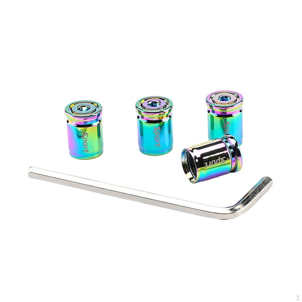 4 Pieces Tire Valve Caps Air with O Rubber Rings Heavy Duty Stem Covers Universal for Car