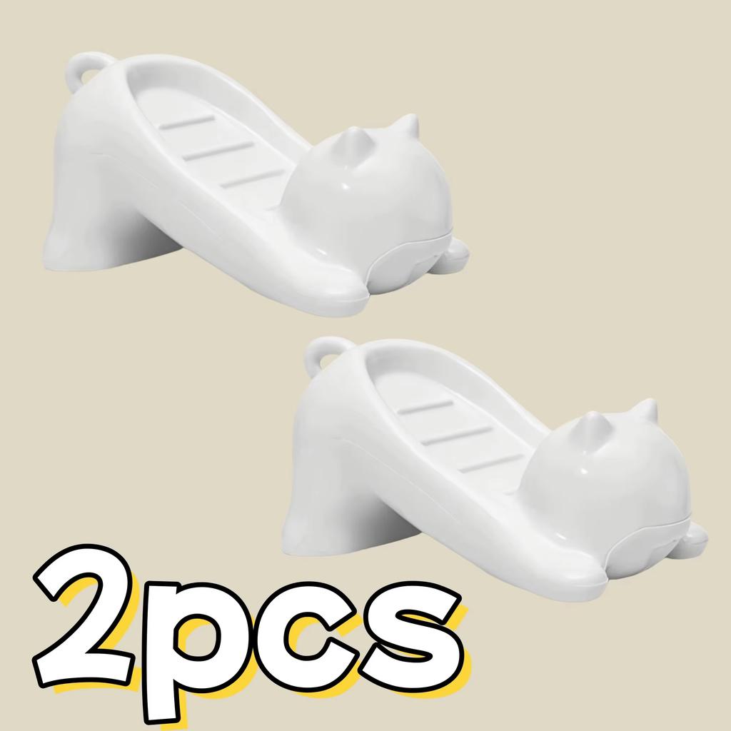1-3pcs Cat Shape Soap Box Drainage Storage Rack Soap Container Bathroom Accessories No Water Accumulation Tools Home Decoration