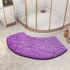 Curved Bathroom Mat Thickened Shower Room Absorbent Door Mat Toilet Bathroom Non-Slip Mat Dirt-Resistant Entrance Mat