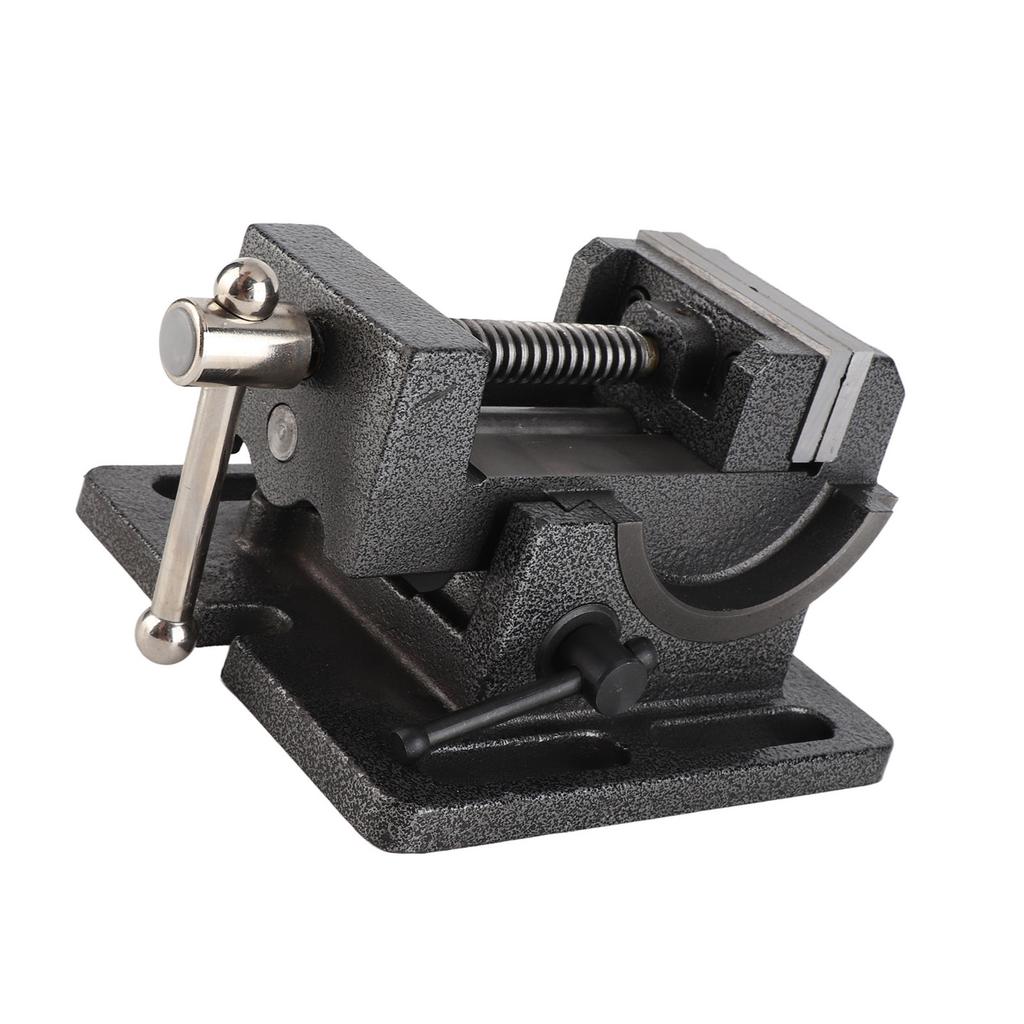 Bohrmaschinenschraubstock Gusseisenkörper Korrosionsbeständige Hardware Zubehör 3-Zoll Neigbarer Bohrmaschinenschraubstock