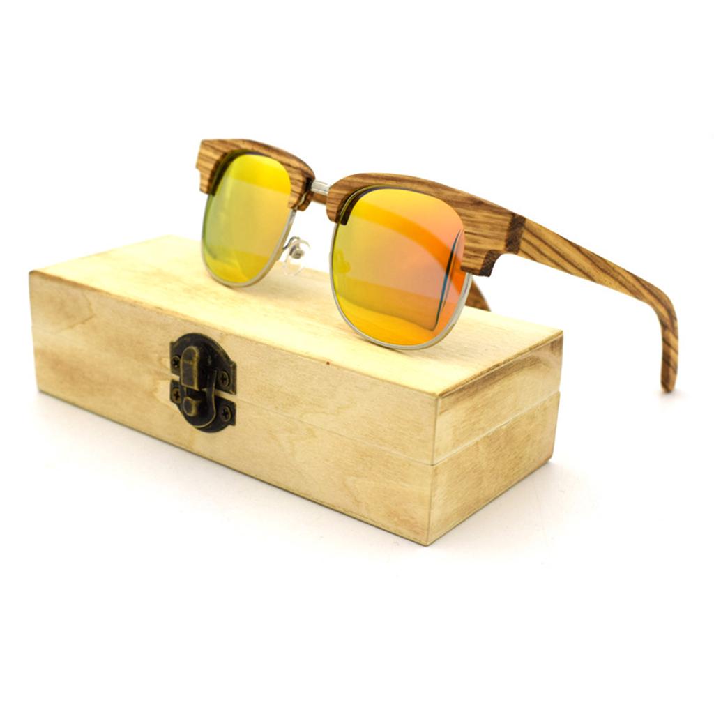 Buy Natural Wood Sunglass Case Glasses Protector Box Eyewear Container
