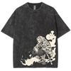 Rengoku Kyoujurou Graphic T Shirt Demon Slayer Manga Streetwear Men Women Washed Cotton Tshirts Vintage Tee T-shirt