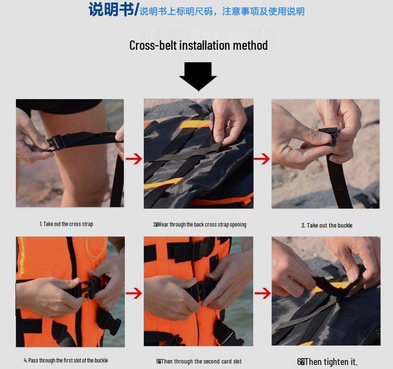 High Buoyancy Marine Life Jacket - Portable Snorkeling and Fishing Vest for Water Survival.