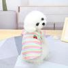 Dog Clothes Summer Thin Small Dog Teddy Princess Dress Suspender Bichon Frize Cat Color Strip Embroidered Cherry