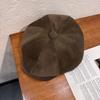 Color Solid Corduroy Beret Cap With Sun Protection Warmth For Adult Fashion Gift