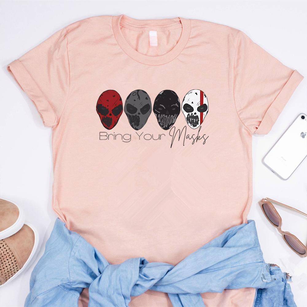 

Футболка Bring Your Masks Футболка из серии Devils Night Футболки Penelope Douglas Футболки с рисунком The Four Horsemen Футболка Book Lovers XXL розовый