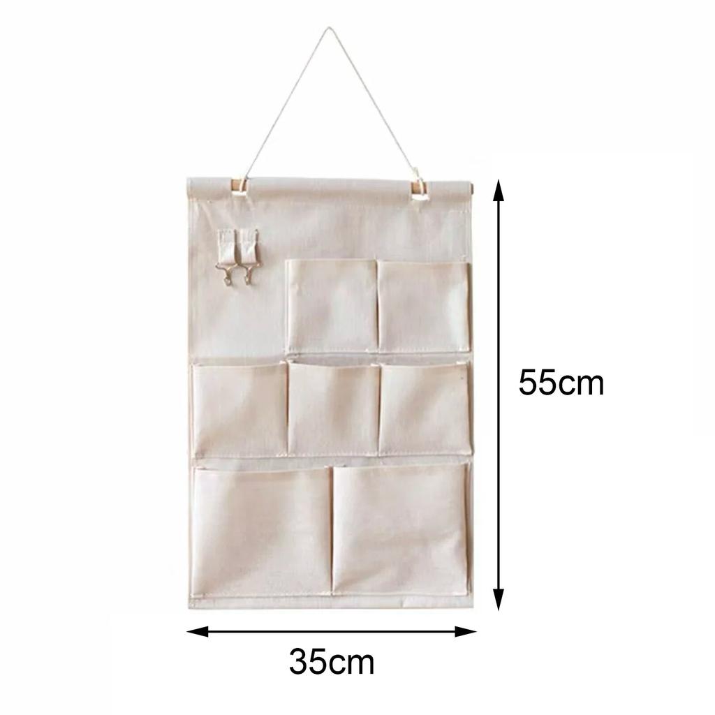 4/7 Pockets Cotton Wall Hanging Storage Bag Multilayer Closet Door Closet Storage Bag Organizer Home Cosmetics Toys