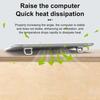 1 Pair Laptop Desktop Holder with Non-slip Pad Zinc Alloy Raising Bracket Portable Heat Dissipation Slim Folding Stand for Laptop