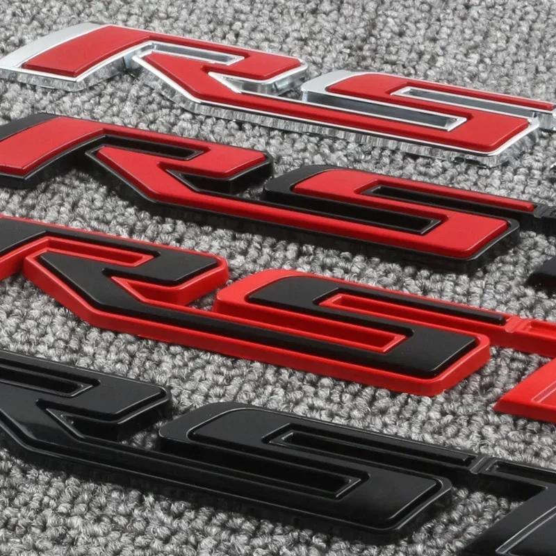 1Pc 3D Metal RST Logo Sticker Rear Trunk Emblem Badge Car Decals For Chevy Silverado