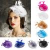 British Styles Women's Fascinator Beautiful Linen Brida Headwears Delicate Hat Adornment For Stylish Appearance