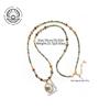 Vintage handmade layered Baroque pearl necklace, African pine natural stone beaded new Chinese high-end sweater chain