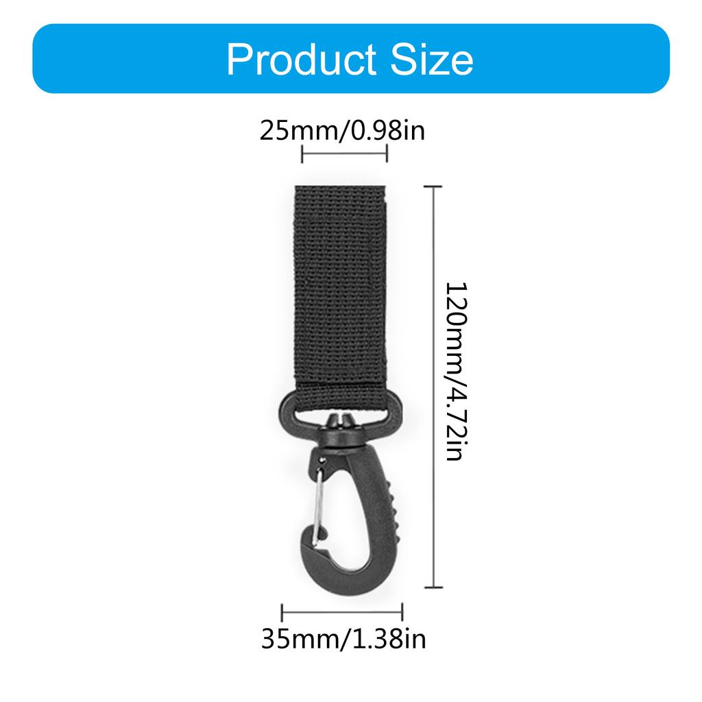 4Pcs Tactically Nylon Webbing Buckles Carabiner Belt Clip Key Keeper Buckles MultiFunction Keychains Strap Clip