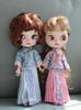 Dolly Para Blythe Costume OB24 Pink Chinese Dress Floral Embroidery Azone Obitsu Compatible