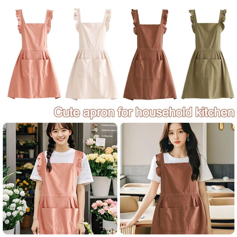 Waterproof Kitchen Apron Wear-resistant Barista Apron New Cooking Aprons  Household