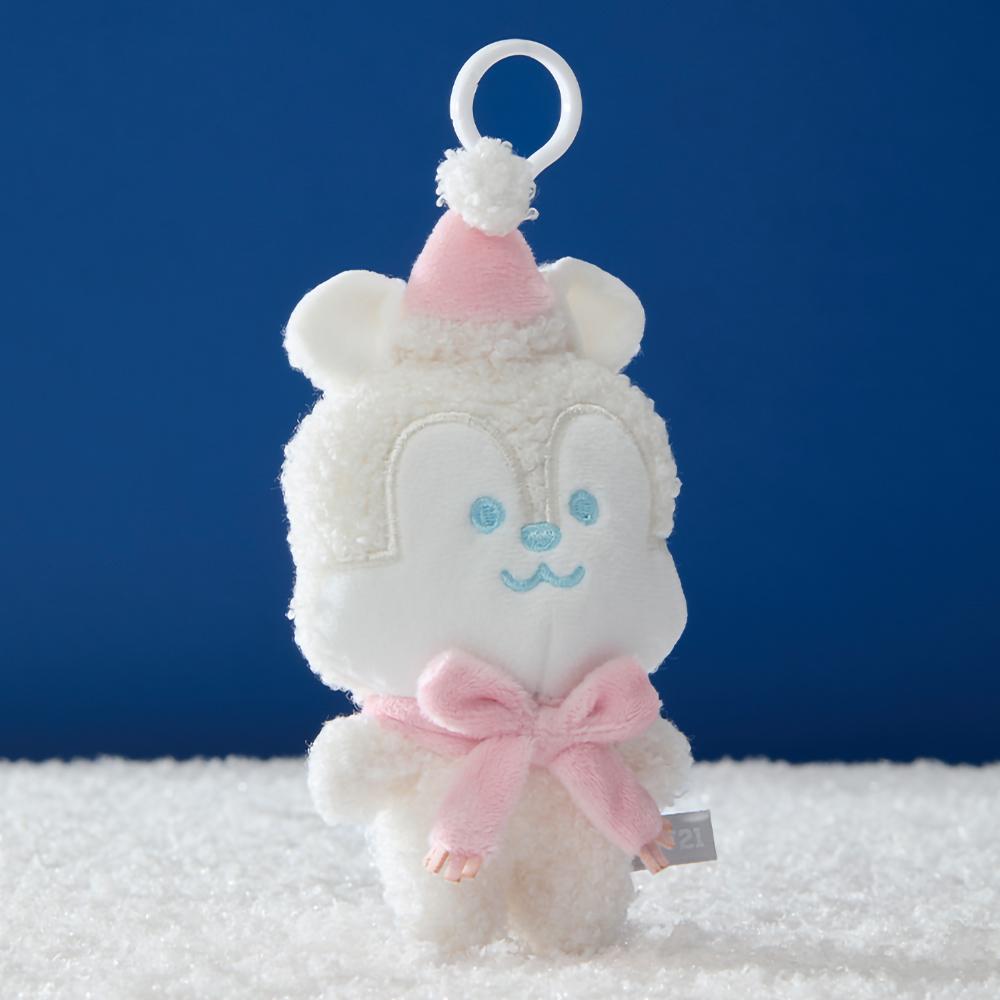 BT21 MANG Snowman Plush Doll Keychain Charm