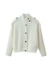 2026 Chic European and American High Neck Knit Cardigan Sweater Coat