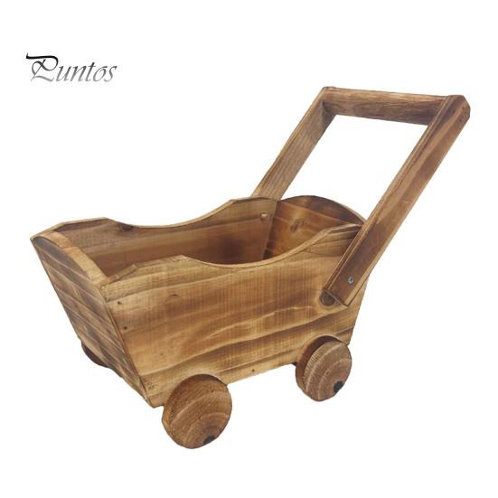 

Деревянная тележка цветочный горшок ручной работы винтажный суккулентный горшок с дренажным отверстием деревенский бонсай кашпо для украшения дома и сада цвет старого дерева